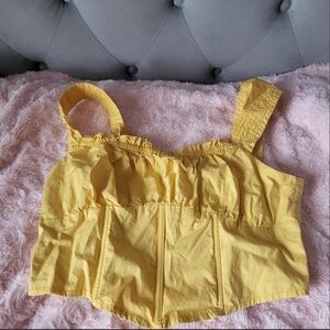 Forever 21 Yellow Crop Top